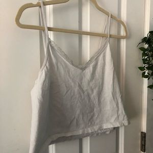 White Brandy Melville V-Neck Tank